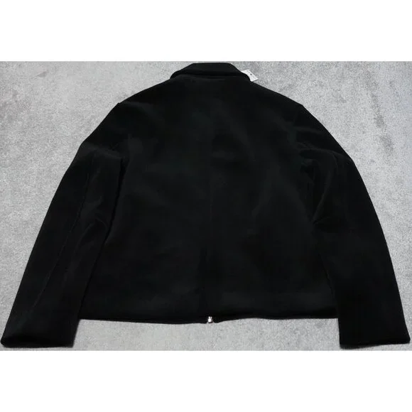 ZARA Velvet Jacket Men's Large Black Full Zip Pockets Long Sleeve MSRP $139 - Picture 8 of 13